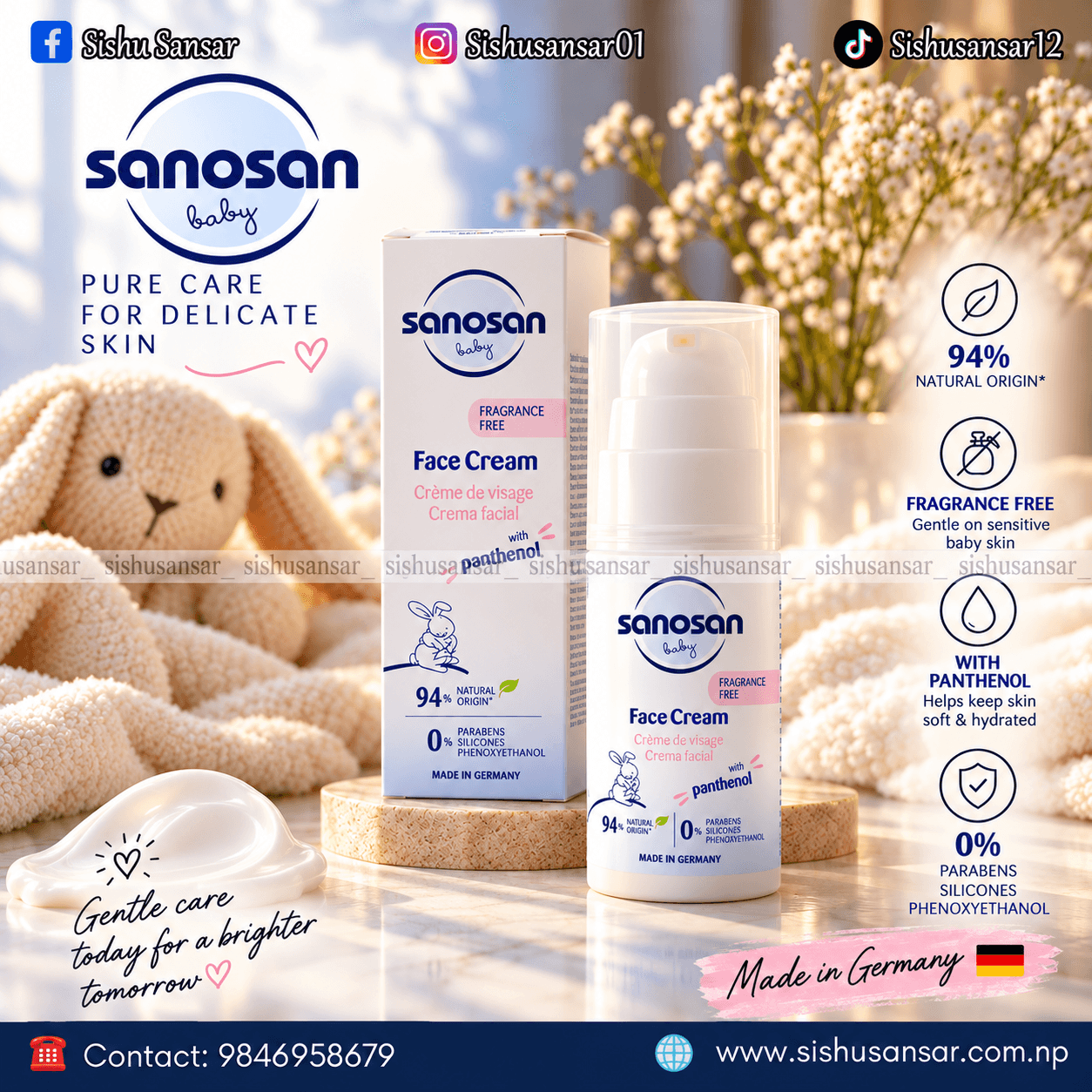 SANOSAN-Baby face cream - Image 1